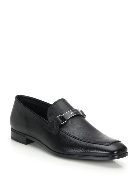 loafers men prada|Prada saffiano loafers.